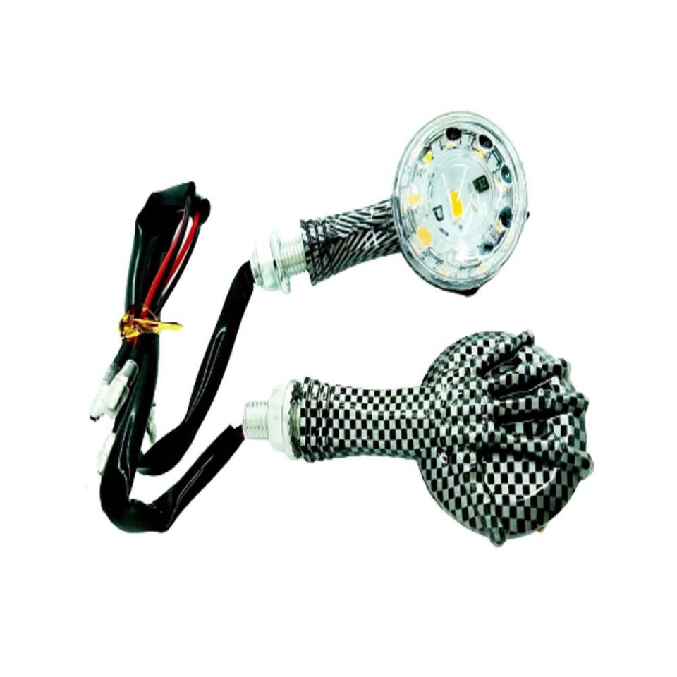 Sinyal Led Yuvarlak Karbon İskelet El Desen 8558