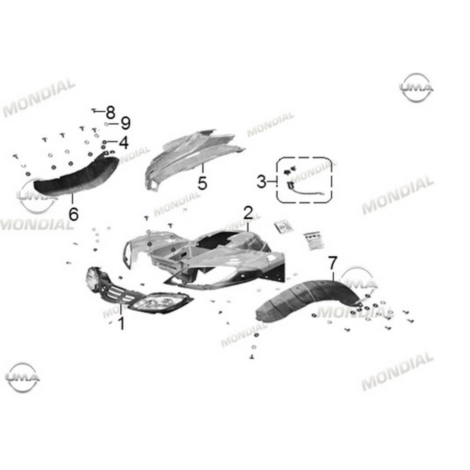 Atv Terratrack 200 Ön Panel Üst Orj