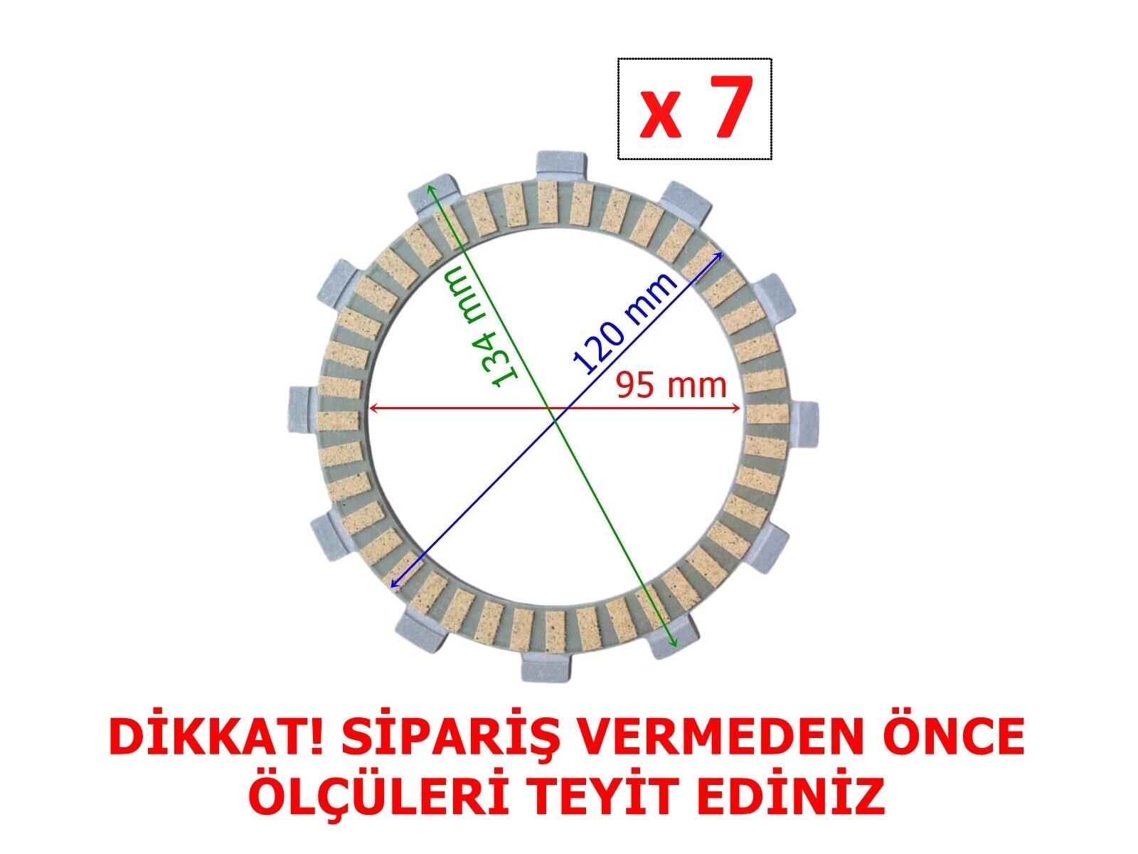 Cf Moto Nk250 Debriyaj Balatası 7 Li (2022 Öncesi) 12T A Kalite 95-120-134