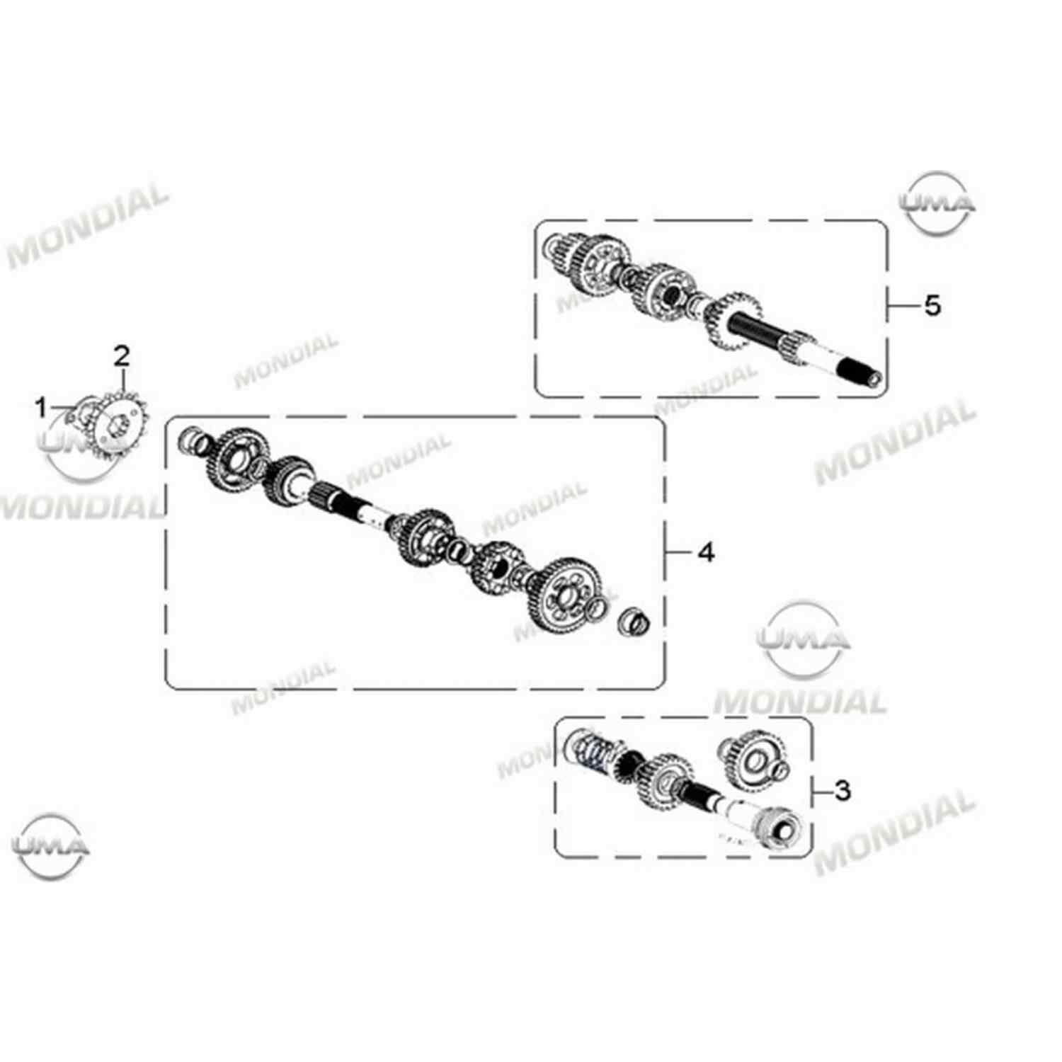Mondial Rx1 Enduro Şanzıman Büyük Dişli Grubu Orj