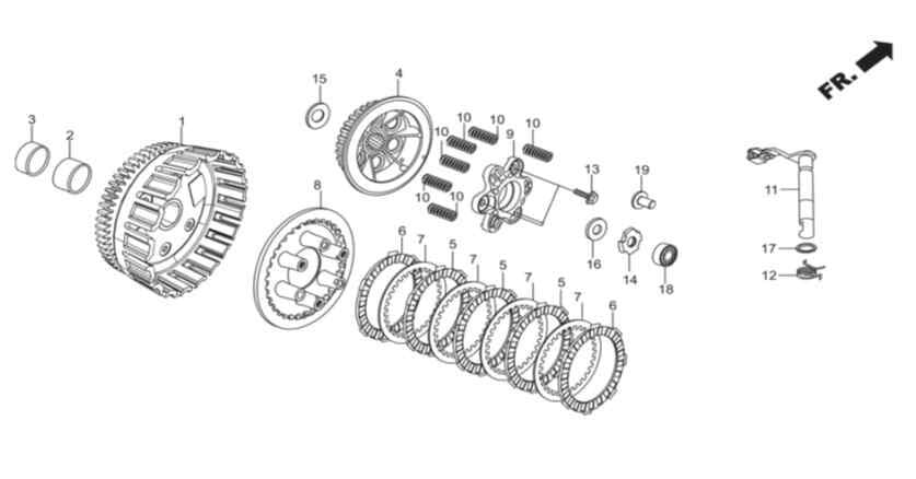 Hero Ignitor125 (Igntr125) Debriyaj Saci Orj ResimNo:7