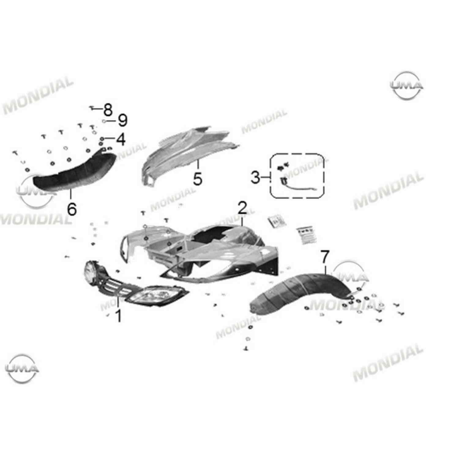 Atv Terratrack 200 Ön Çamurluk Sol Granajı Orj