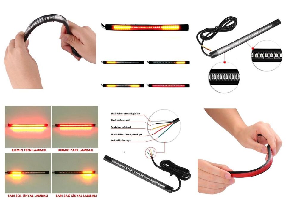 Led Sinyal Stop Park Yapışkan Esnek 19 Cm