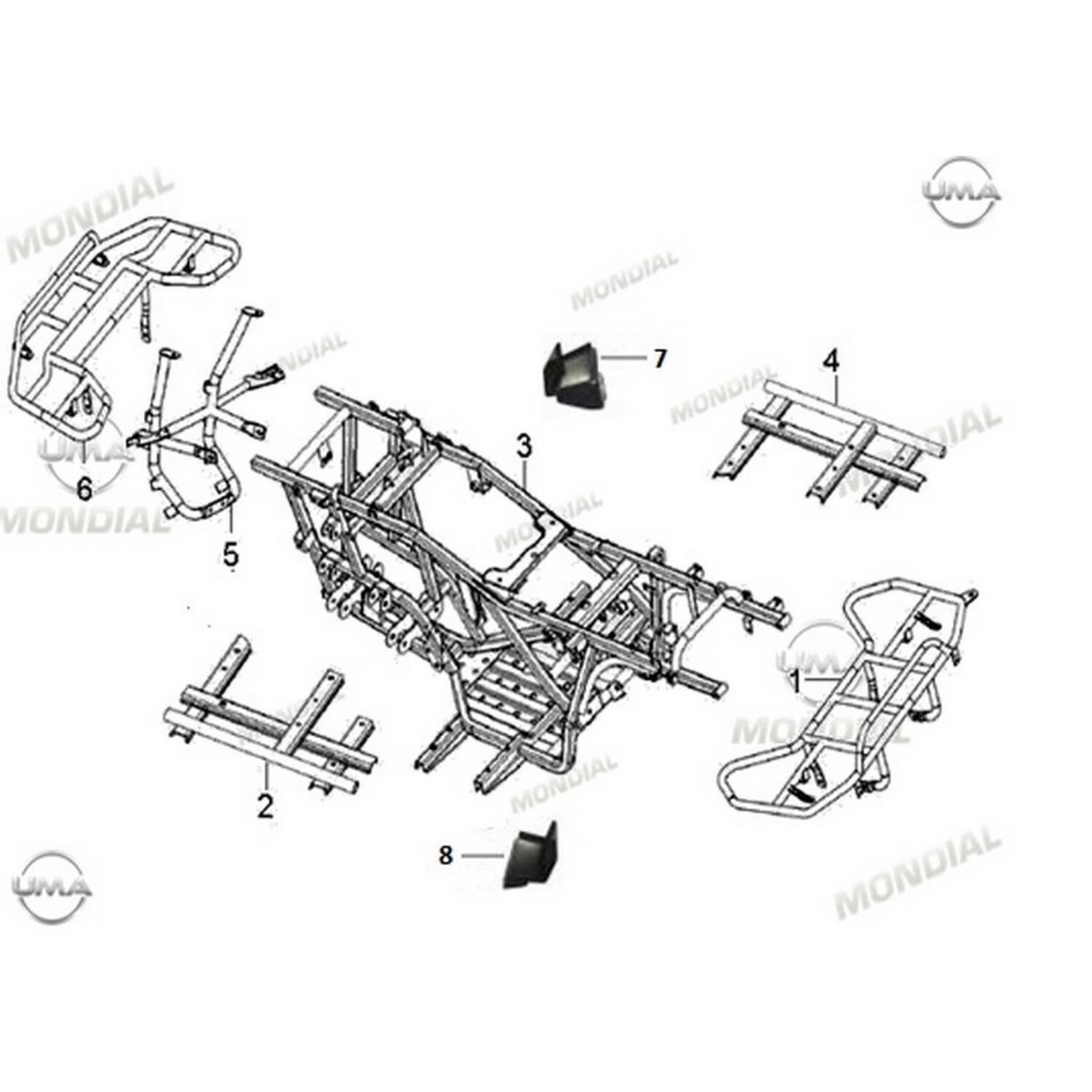 Mondial Atv Au200 Şasi Turuncu Orj