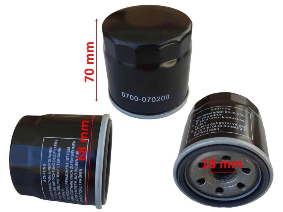 Cf Moto 650Nk 650Mt 450Sr Yağ Filtresi Hf682 68-70-18 Mm