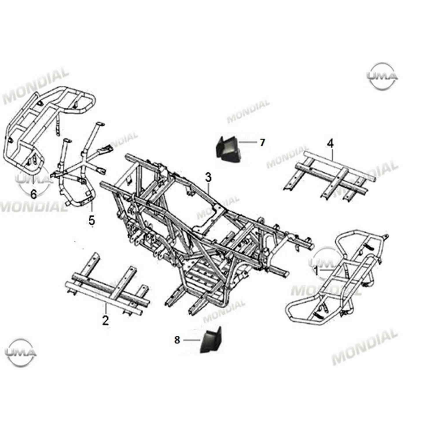 Mondial Atv Au200 Şasi Turuncu Orj