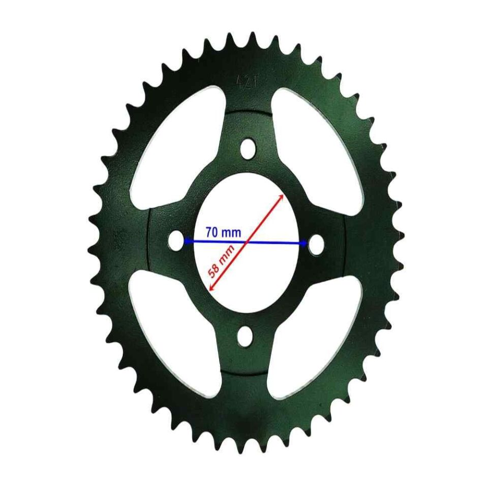 Z-One 150-180 Arka Dişli 428-42T İç 58 Mm 4 Delik Ind Öm
