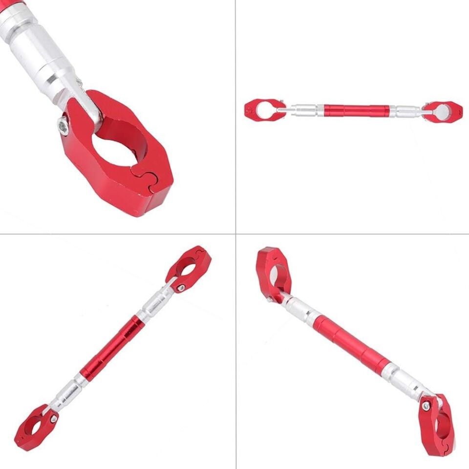 22Mm Alüminyum Alaşımlı Uzunluğu Ayarlanabilir Gidon Dengeleyici Bar Kırmızı