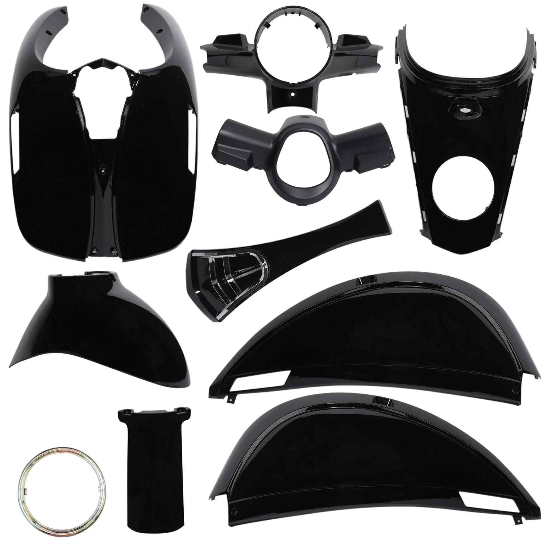 Kuba Blueberry 50 Kaporta Seti 10 Parça Siyah