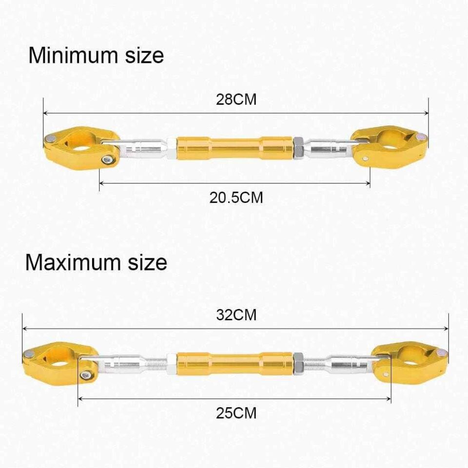 22Mm Alüminyum Alaşımlı Uzunluğu Ayarlanabilir Gidon Dengeleyici Bar Sarı