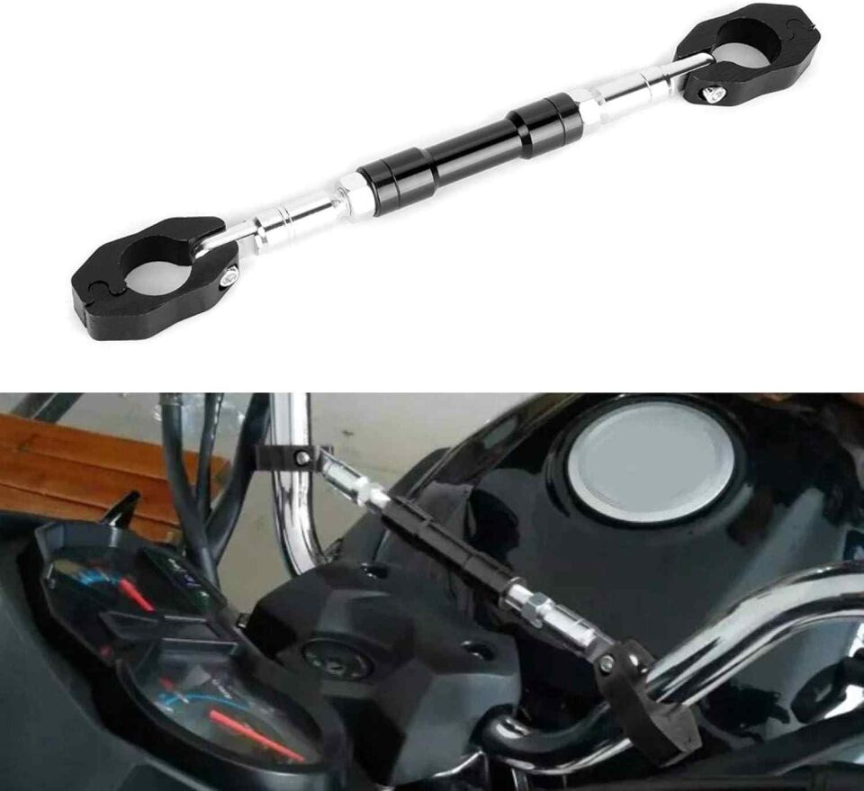22Mm Alüminyum Alaşımlı Uzunluğu Ayarlanabilir Gidon Dengeleyici Bar Siyah