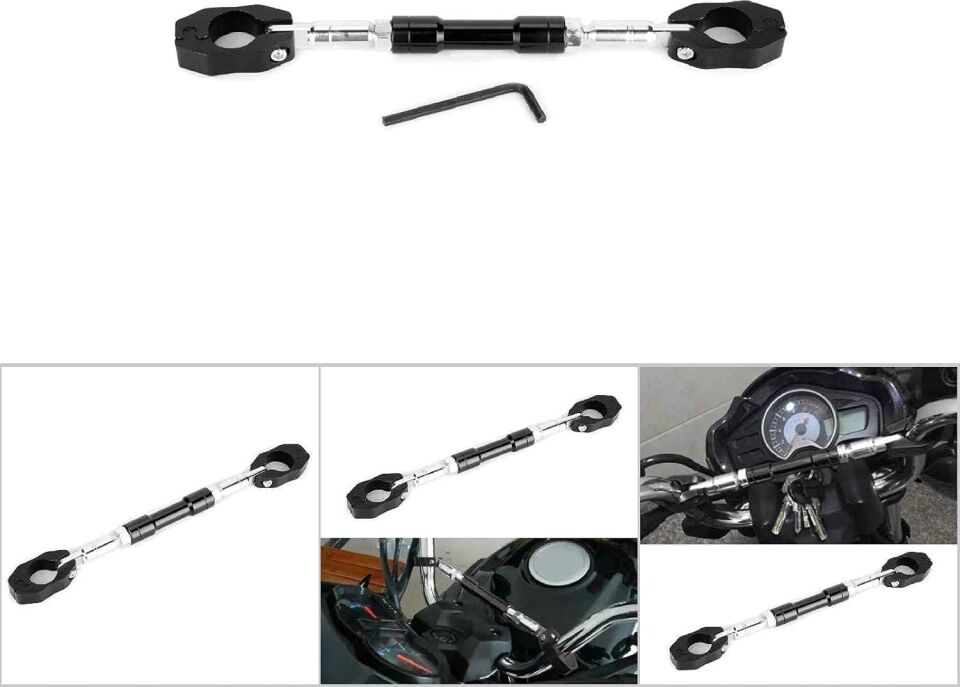 22Mm Alüminyum Alaşımlı Uzunluğu Ayarlanabilir Gidon Dengeleyici Bar Siyah