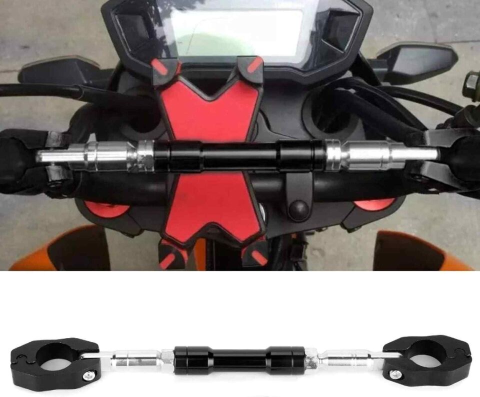 22Mm Alüminyum Alaşımlı Uzunluğu Ayarlanabilir Gidon Dengeleyici Bar Siyah