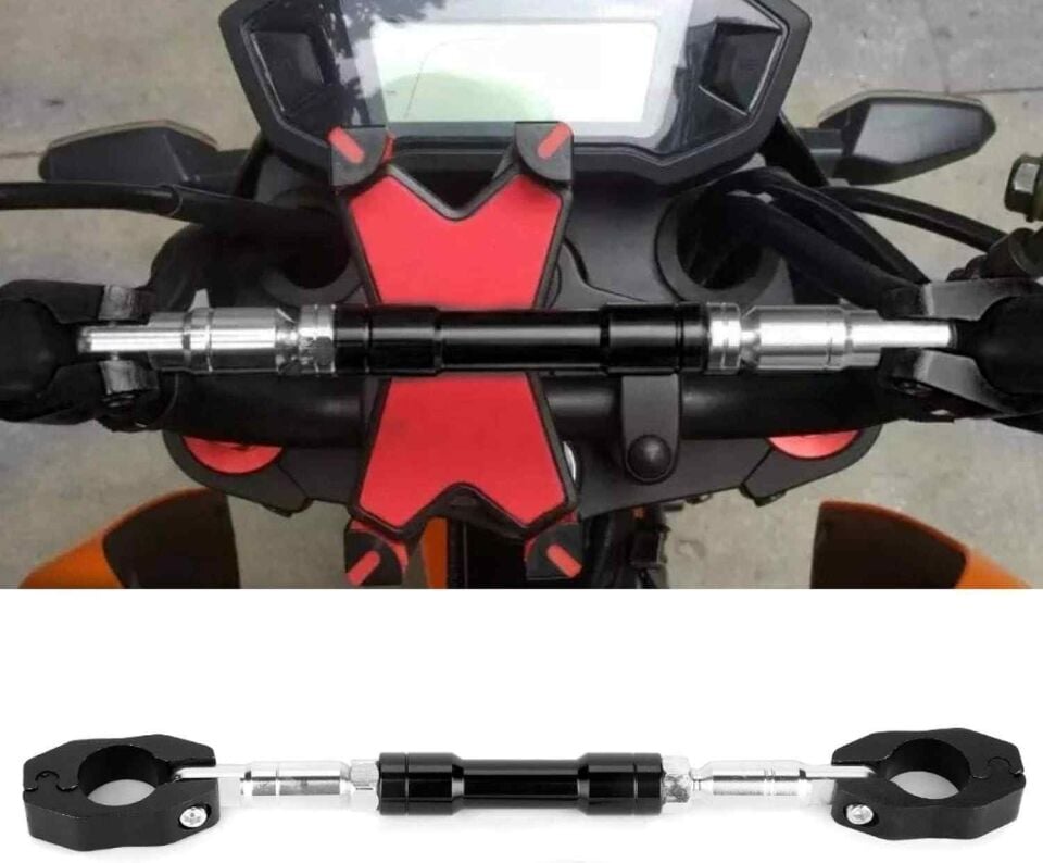22Mm Alüminyum Alaşımlı Uzunluğu Ayarlanabilir Gidon Dengeleyici Bar Siyah