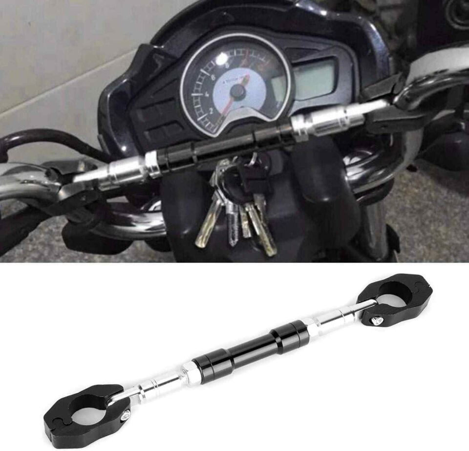 22Mm Alüminyum Alaşımlı Uzunluğu Ayarlanabilir Gidon Dengeleyici Bar Siyah