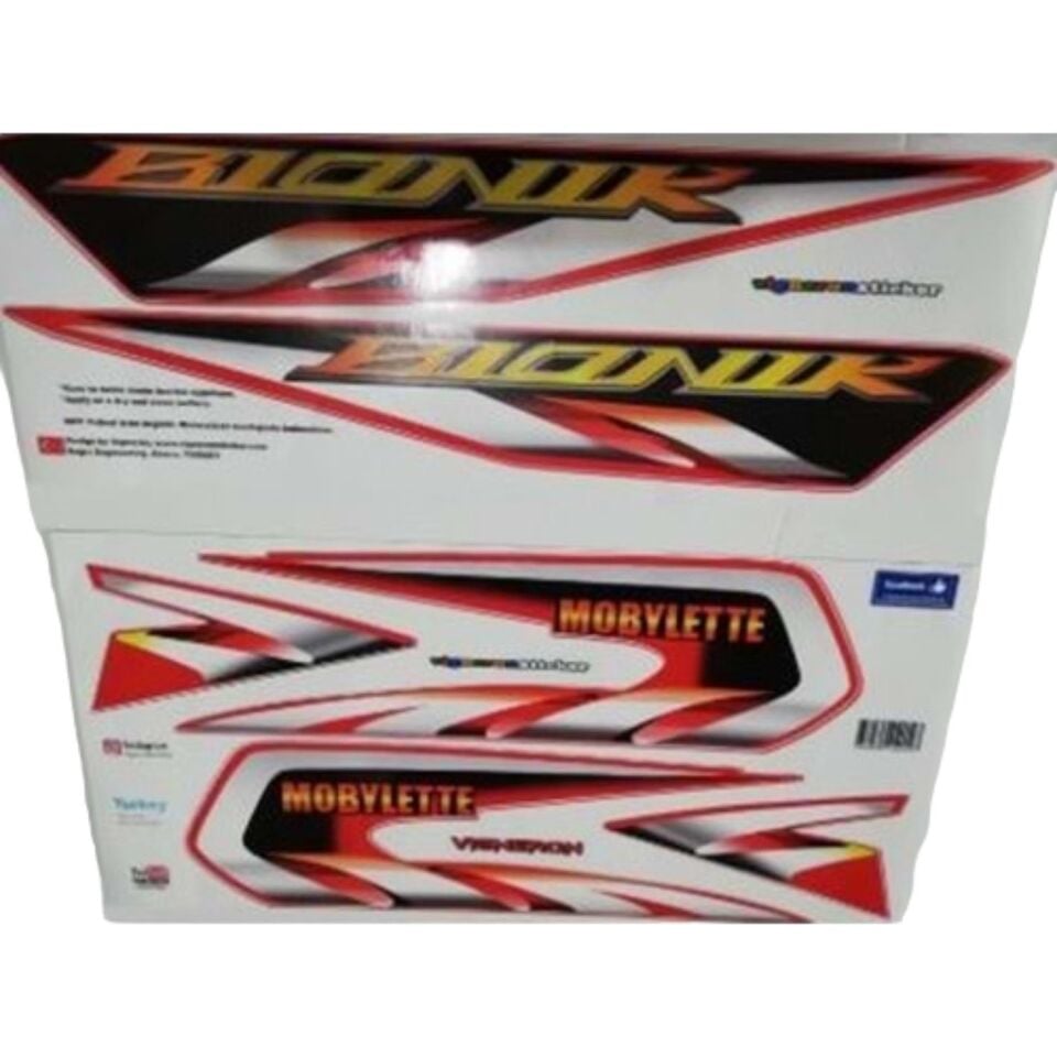 Mobylette 2005 Bionik Yazı Takımı Kırmızı