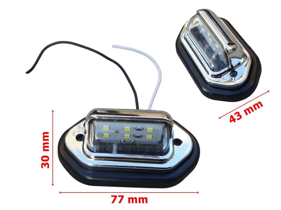 Plaka Lambası Beyaz 6 Led