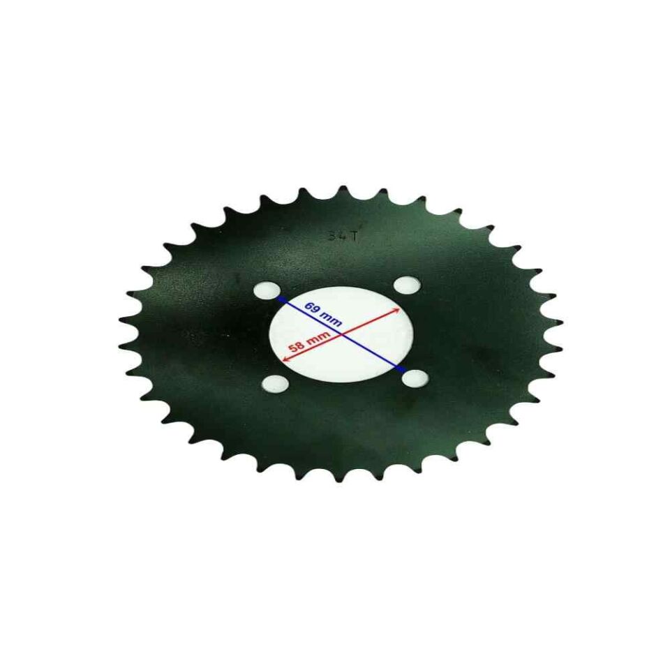 Atv Arka Dişli 520-34T İç 58X4 Delikli Ind Öm