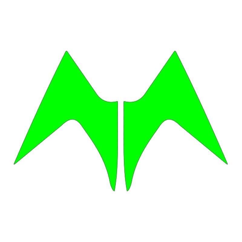 Mondial Mh Drift 2011 - 2020 Uyumlu Flo Yeşil Ön Siperlik Yan Sticker