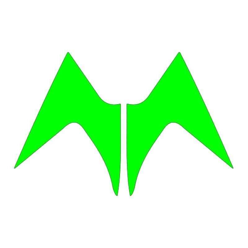 Mondial Mh Drift 2011 - 2020 Uyumlu Flo Yeşil Ön Siperlik Yan Sticker