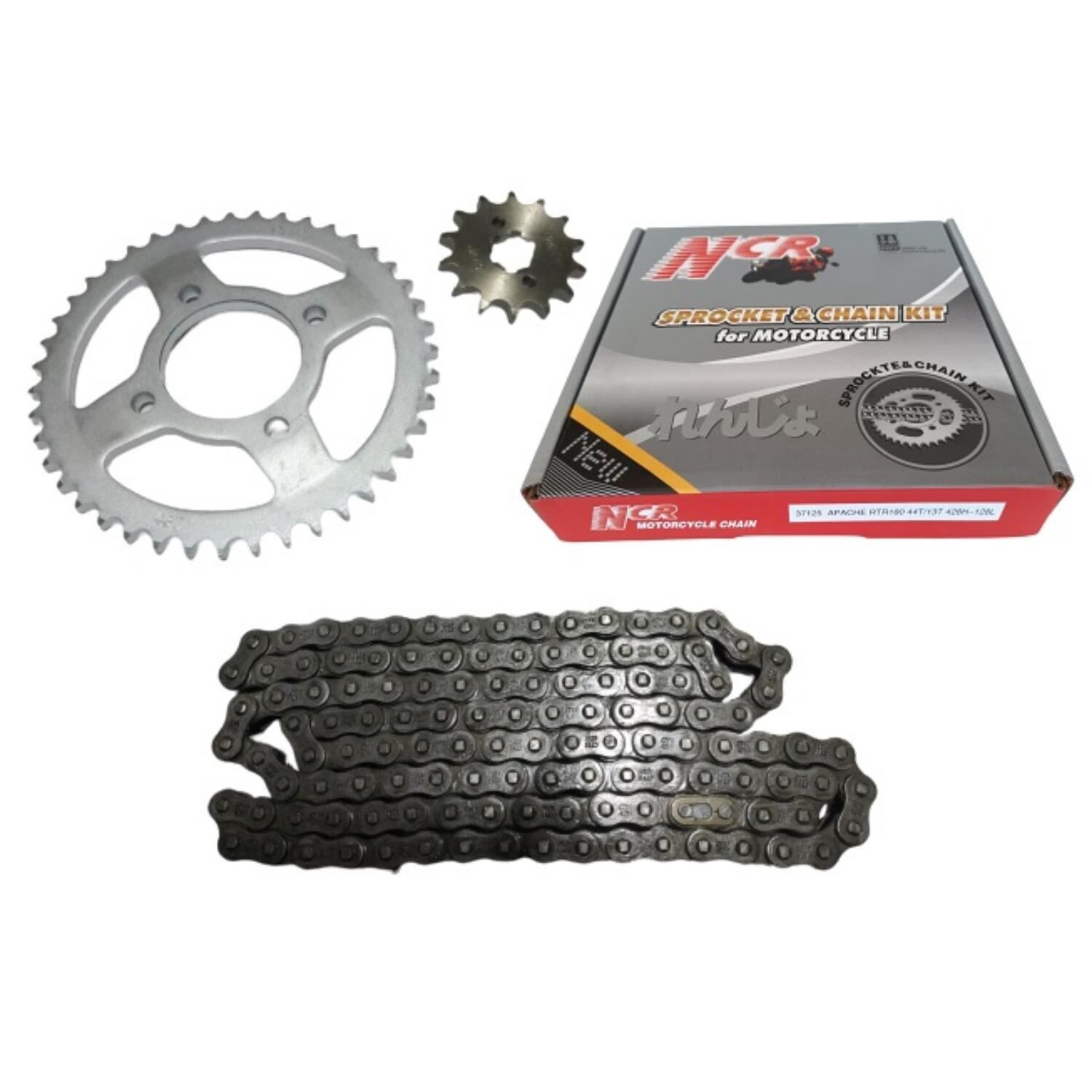 Tvs Apache Ön-Arka Dişli Zincir Set 428H 128L 13-44T Ncr