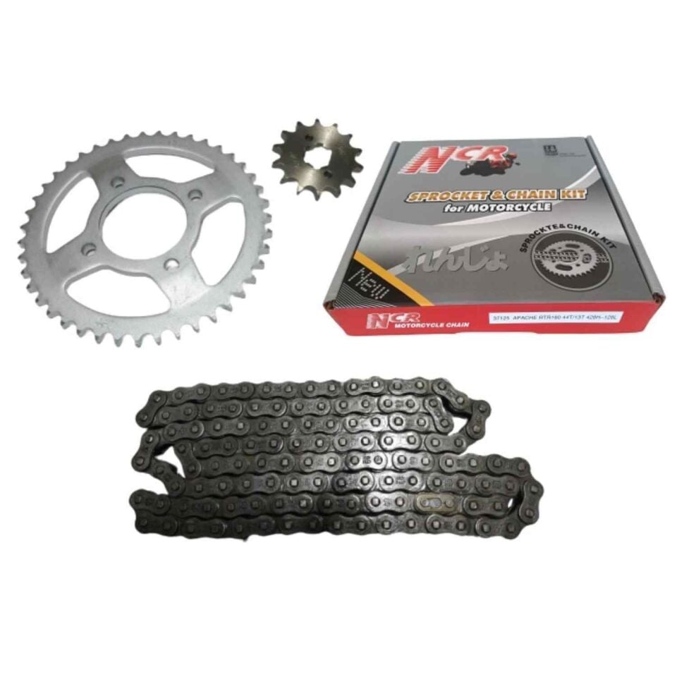 Tvs Apache Ön-Arka Dişli Zincir Set 428H 128L 13-44T Ncr