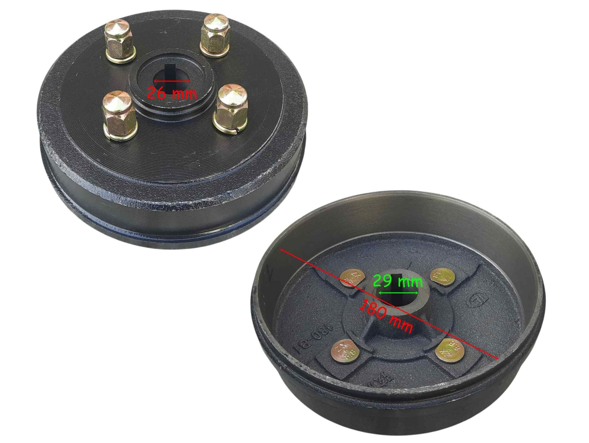 Ebıs E-Bis 3 Tekerli Arka Göbek 180 Mm Bijonlu