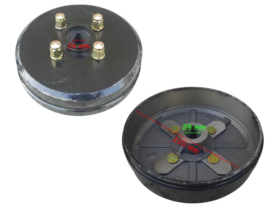 Ebıs E-Bis 3 Tekerli Arka Göbek 220 Mm Bijonlu