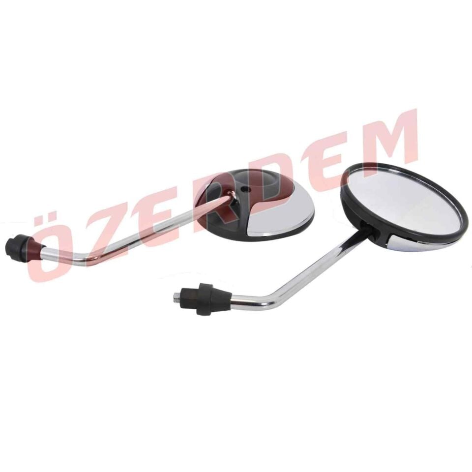 Kuba Scooter 50 Trendy Ayna Nikel-Siyah 8 Mm