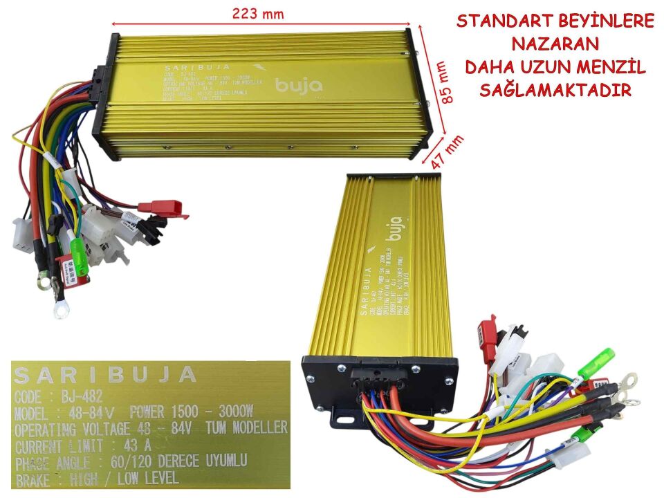 Ebıs E-Bis Hız Kontrol Cdi Akıllı Beyin 48-84V 1500-3000W Sarı Uzun Menzil