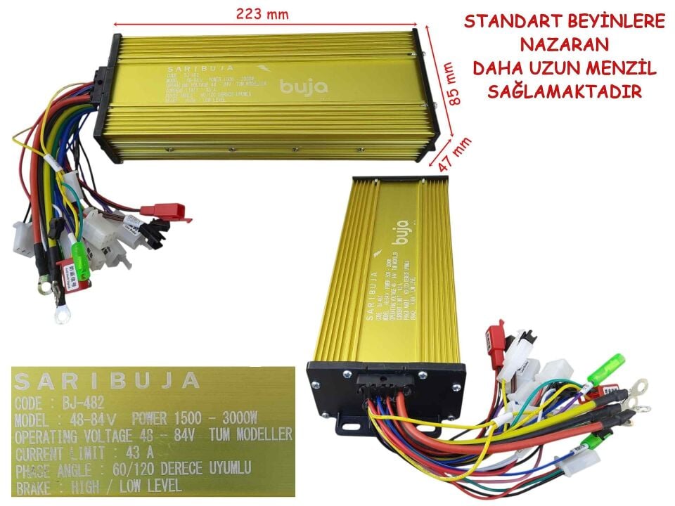 Ebıs E-Bis Hız Kontrol Cdi Akıllı Beyin 48-84V 1500-3000W Sarı Uzun Menzil