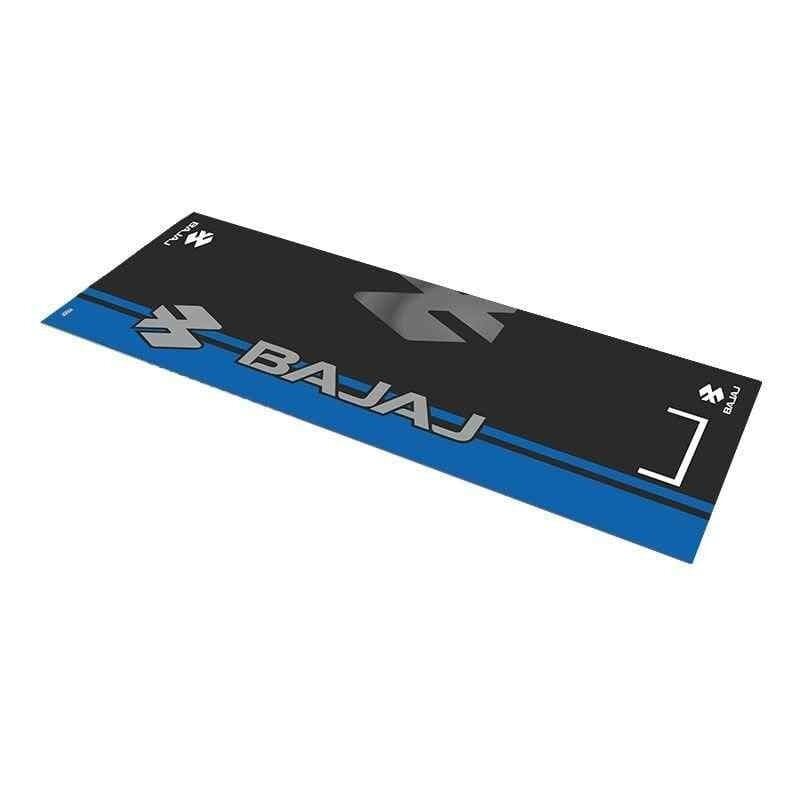 Bajaj Mavi Desenli 80 X 220 Cm Kaydırmaz Motosiklet Halısı