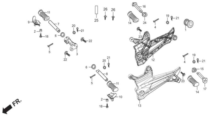 Hero Ignitor125 (Igntr125) Burc Ayaklik Orj ResimNo:2