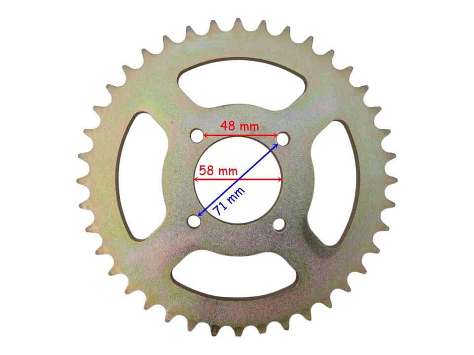 Atv Arka Dişli 530-40T İç 58X4 Delikli Ind Öm