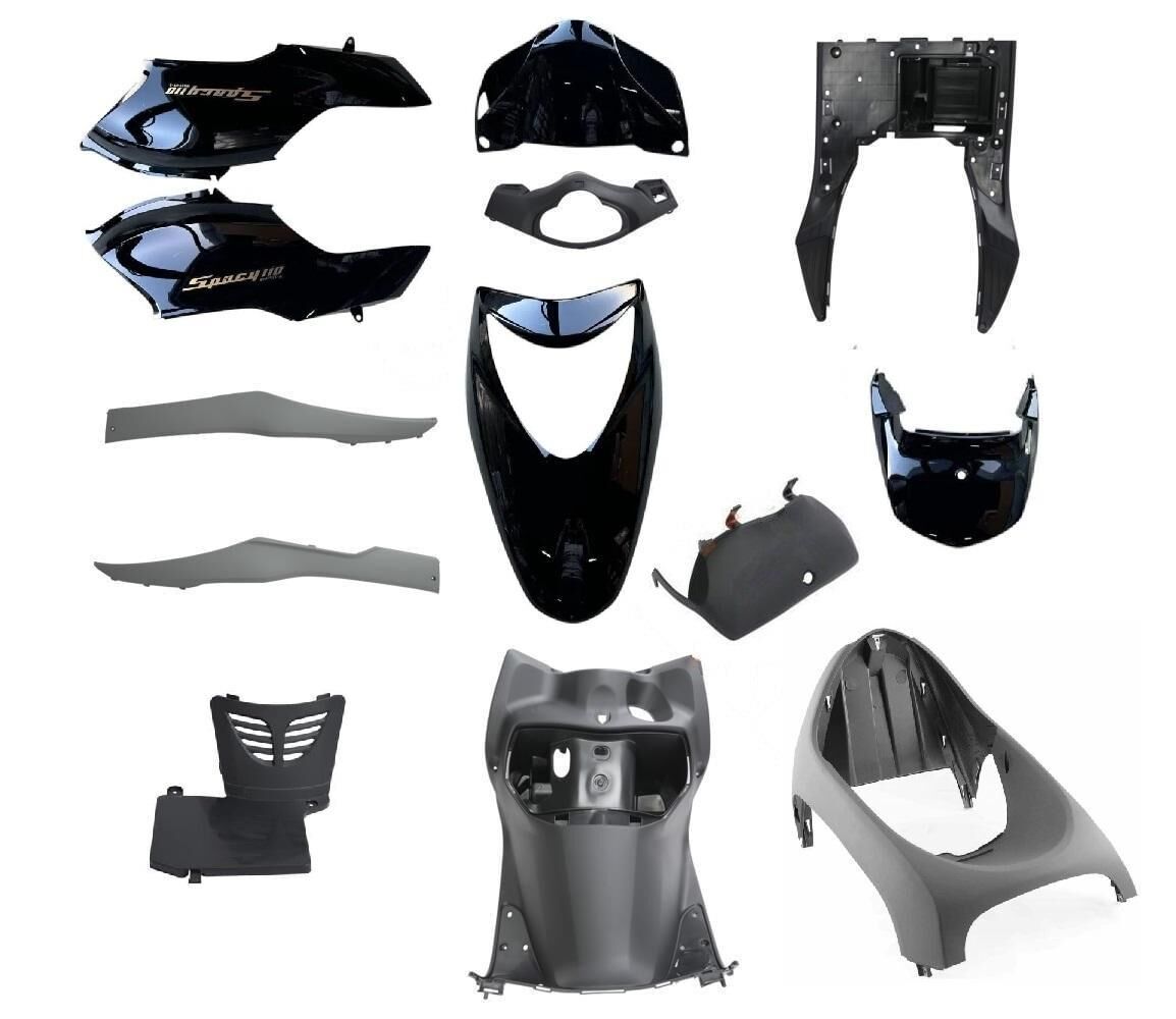 Honda Spacy 110 Kaporta Seti Siyah 13 Parça