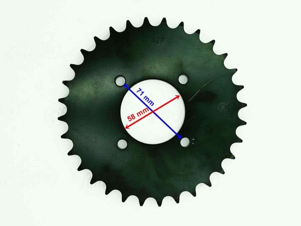 Atv Arka Dişli 530-32T İç 58 Mm 4 Delikli Ind Öm