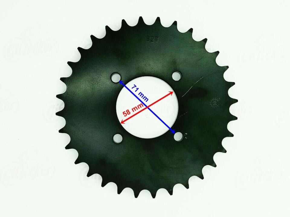 Atv Arka Dişli 530-32T İç 58 Mm 4 Delikli Ind Öm