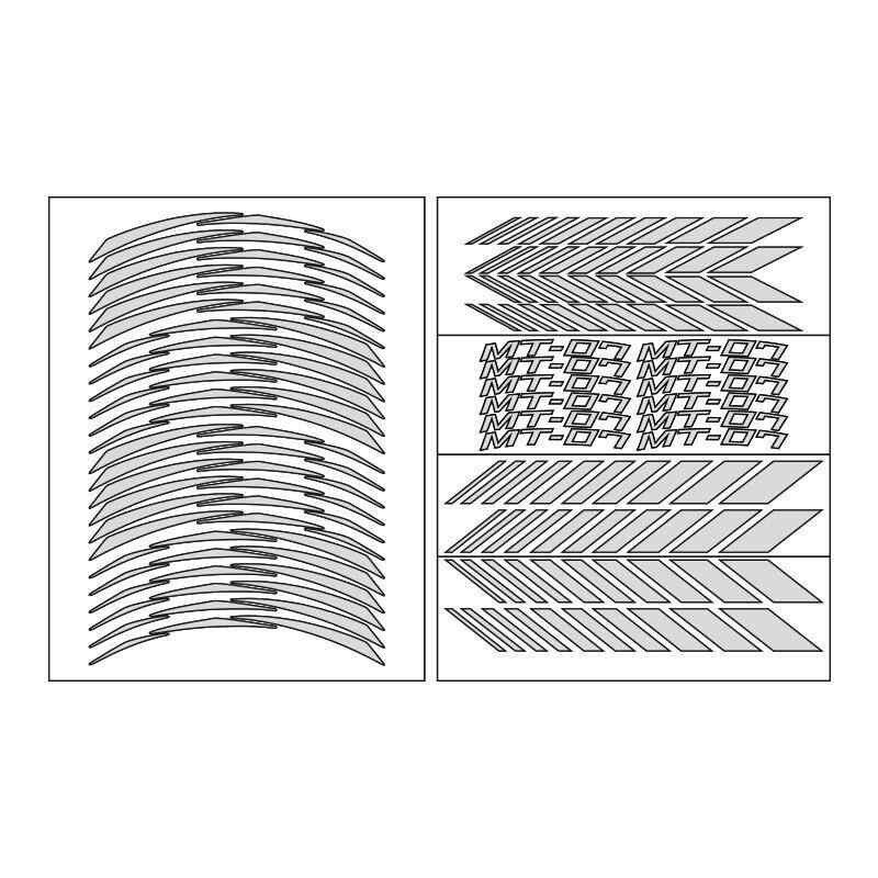 Yamaha Reflektör Beyaz Mt-07 Uyumlu Racıng 1 Set Jant Şeridi