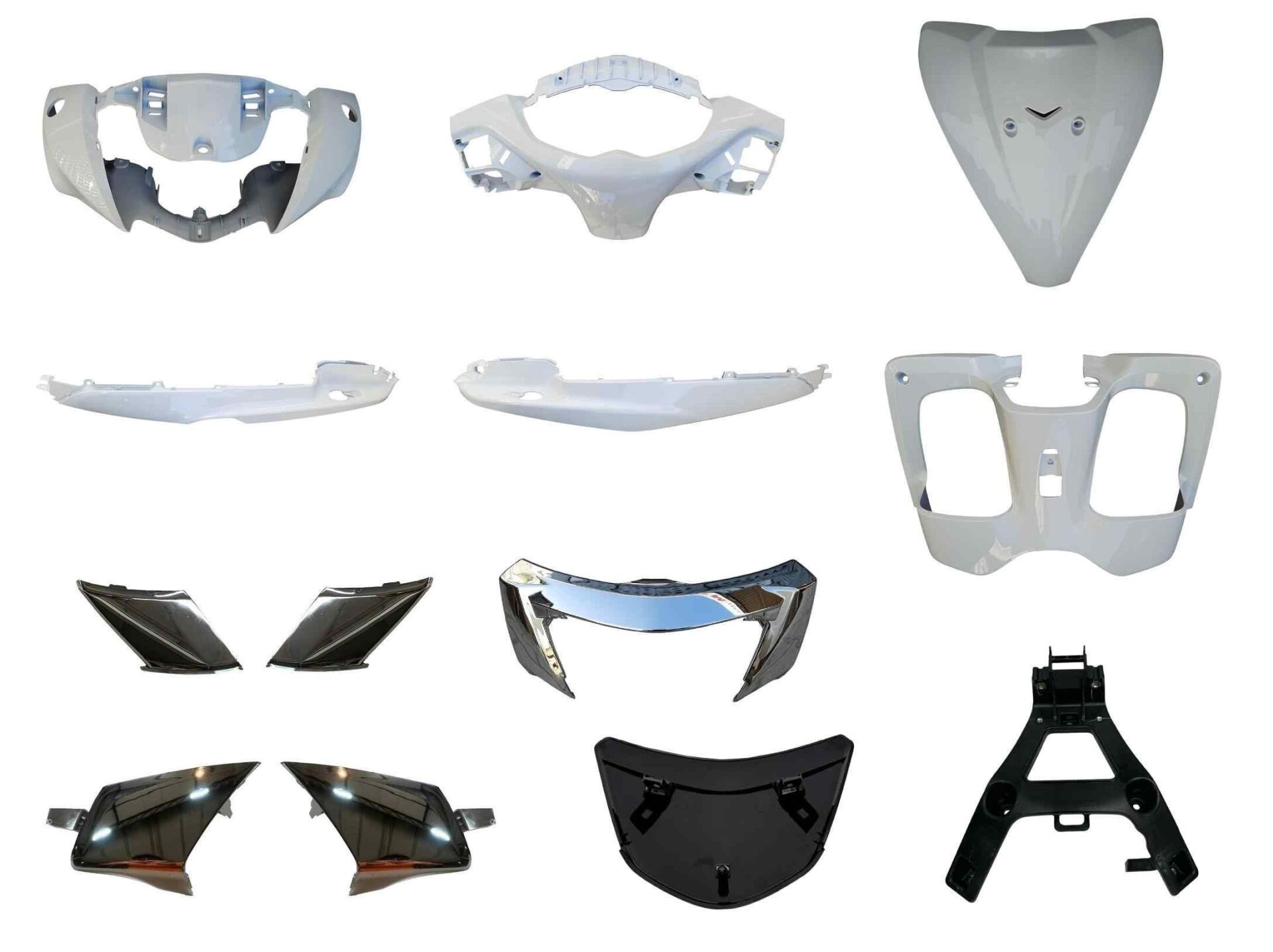 Tvs Jupiter 125 Kaporta Seti (Plastik) 13 Parça Beyaz