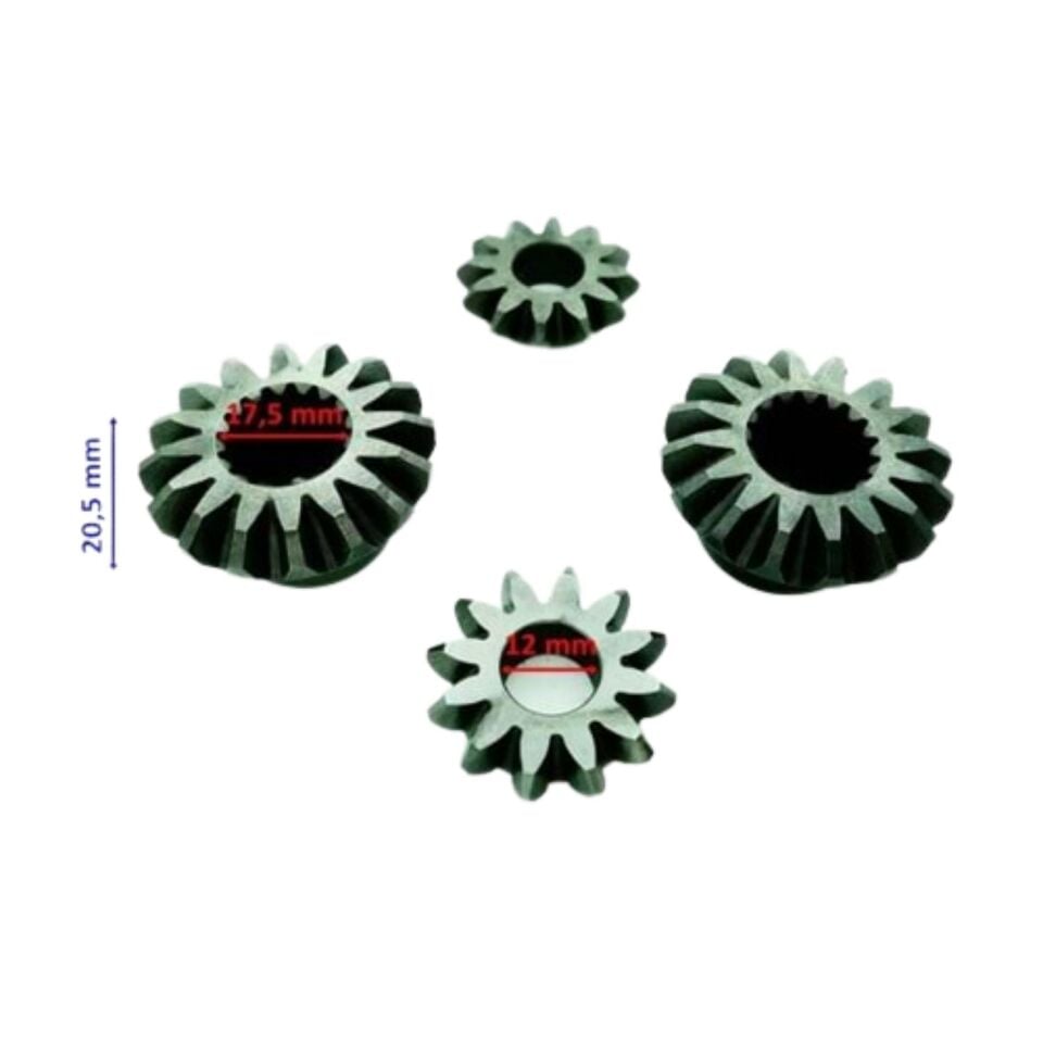 Difransiyel Dişlisi 16 Freze 12t-16t 4 Lü Set E-bisiklet