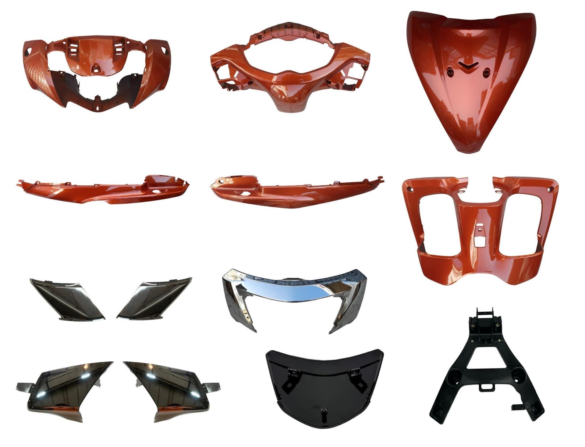 Tvs Jupiter 125 Kaporta Seti (Plastik) 13 Parça Turuncu