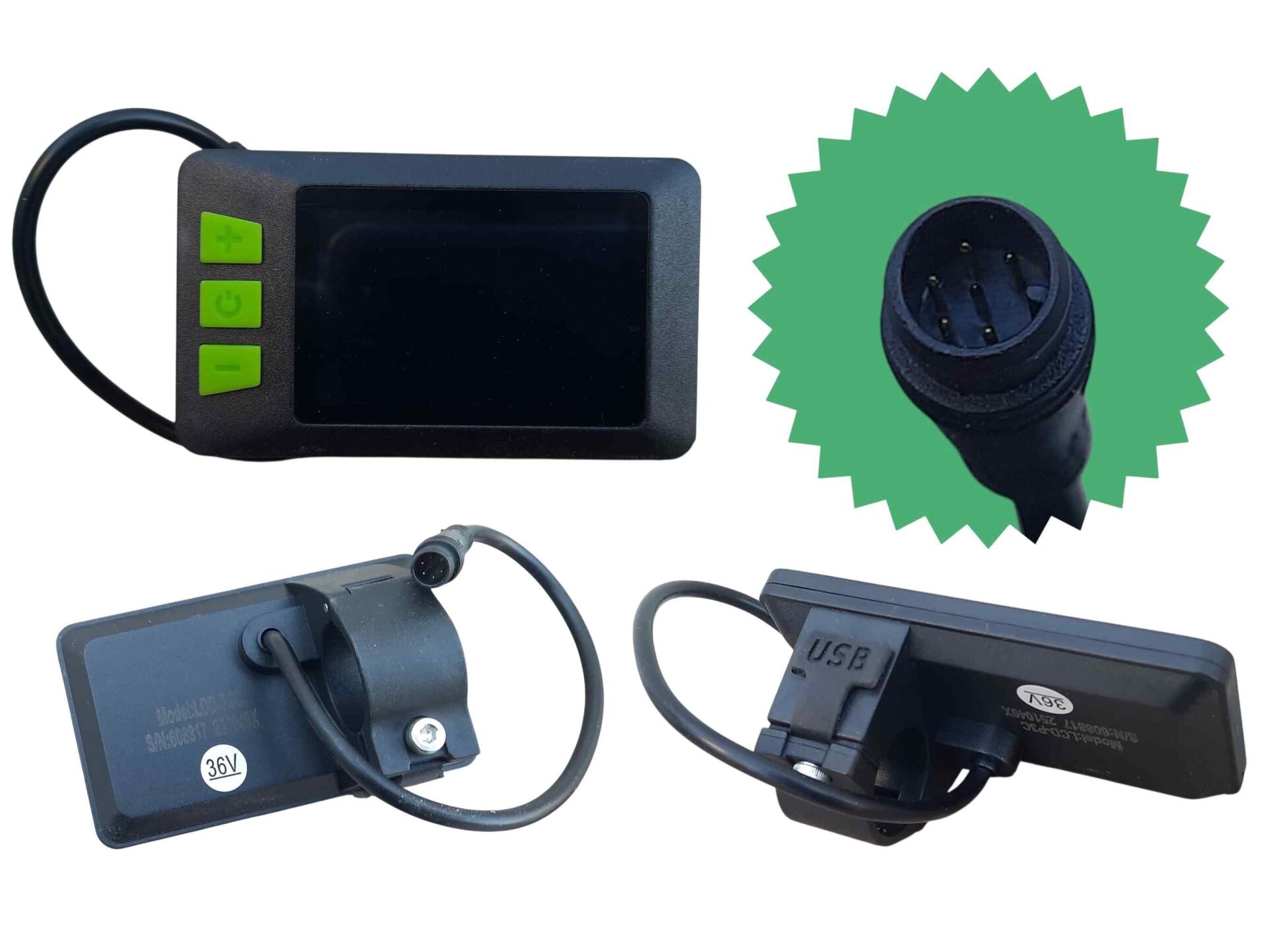 Ebıs E-Bis Pedal Destekli Gösterge Paneli Lcd Ekran Usb Li 36V