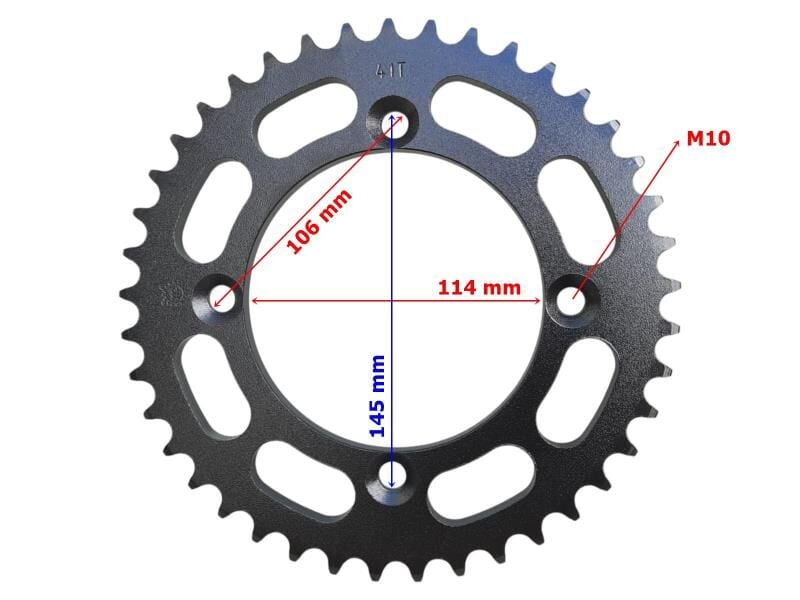 Atv Au200 Kayo Arka Dişli 530-41T İç 114 Mm 4 Delıklı Ind Öm