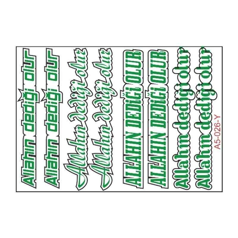 A5 Sticker 039 Tek Paket Çoklu