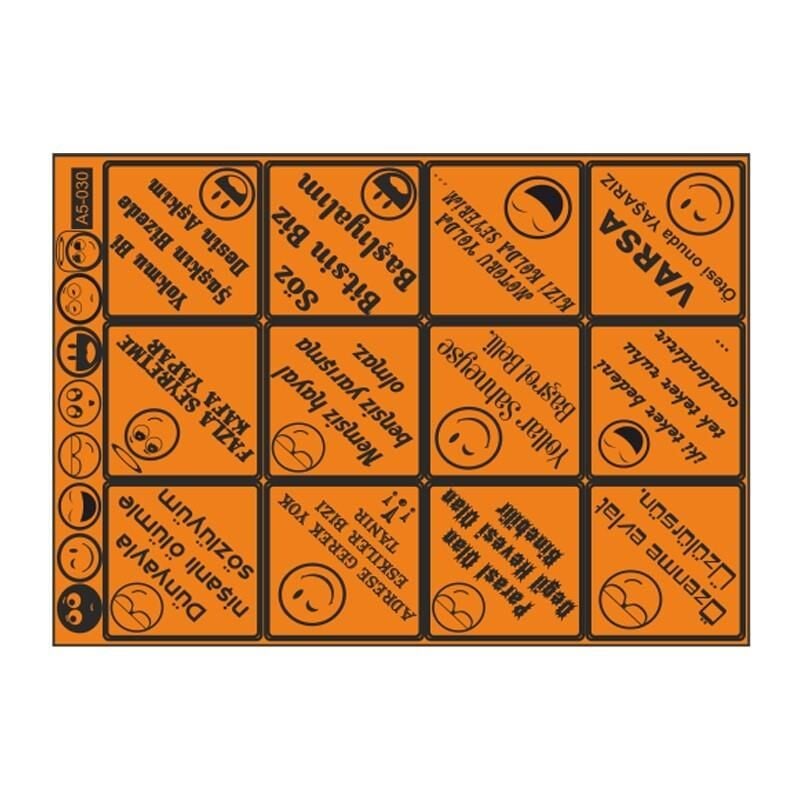 A5 Sticker 042 Tek Paket Çoklu