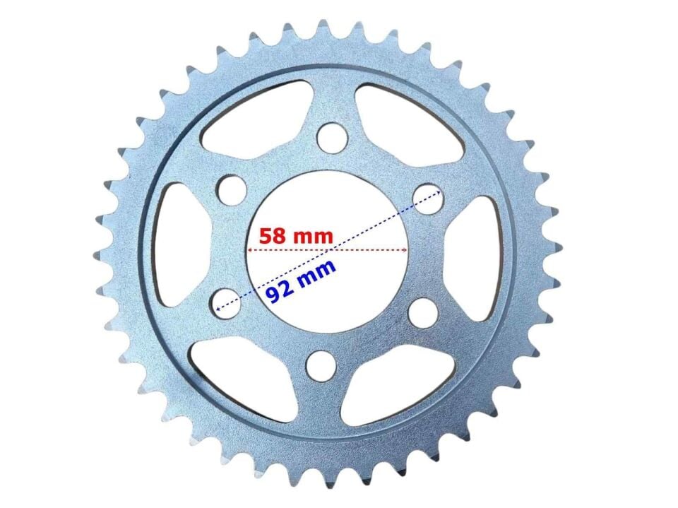 Rks Srk125 Arka Dişli 428-43T İç 58 Mm 6 Delik Öm