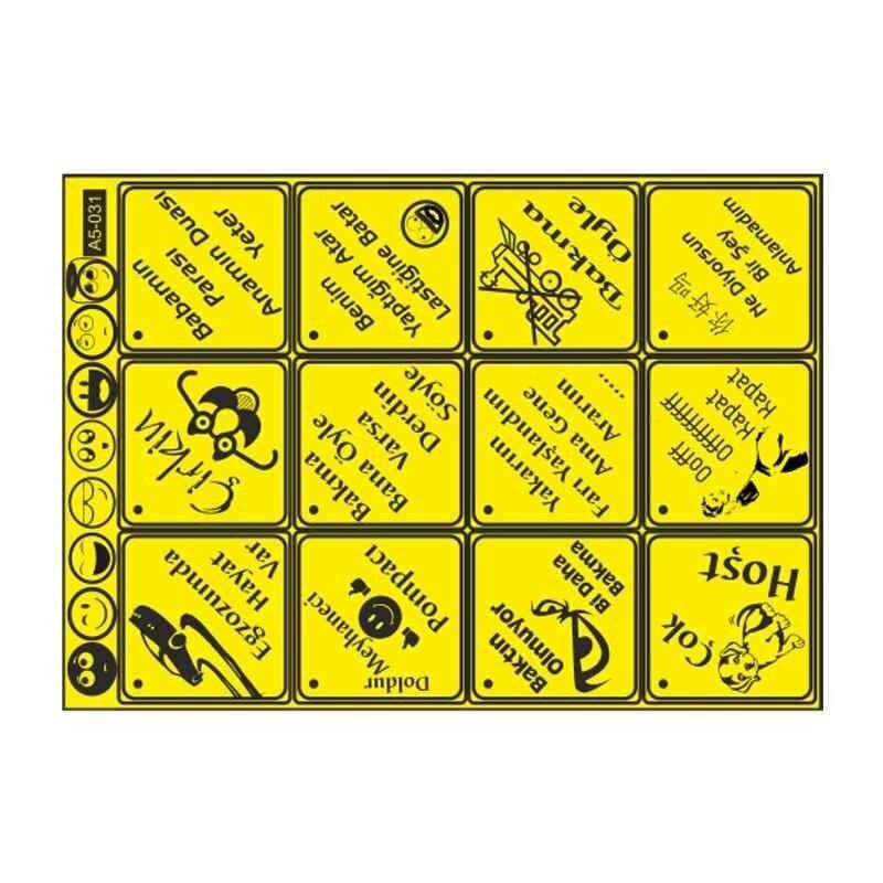 A5 Sticker 043 Tek Paket Çoklu