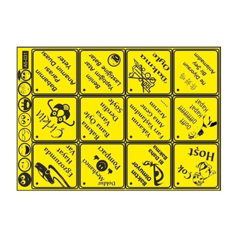 A5 Sticker 043 Tek Paket Çoklu