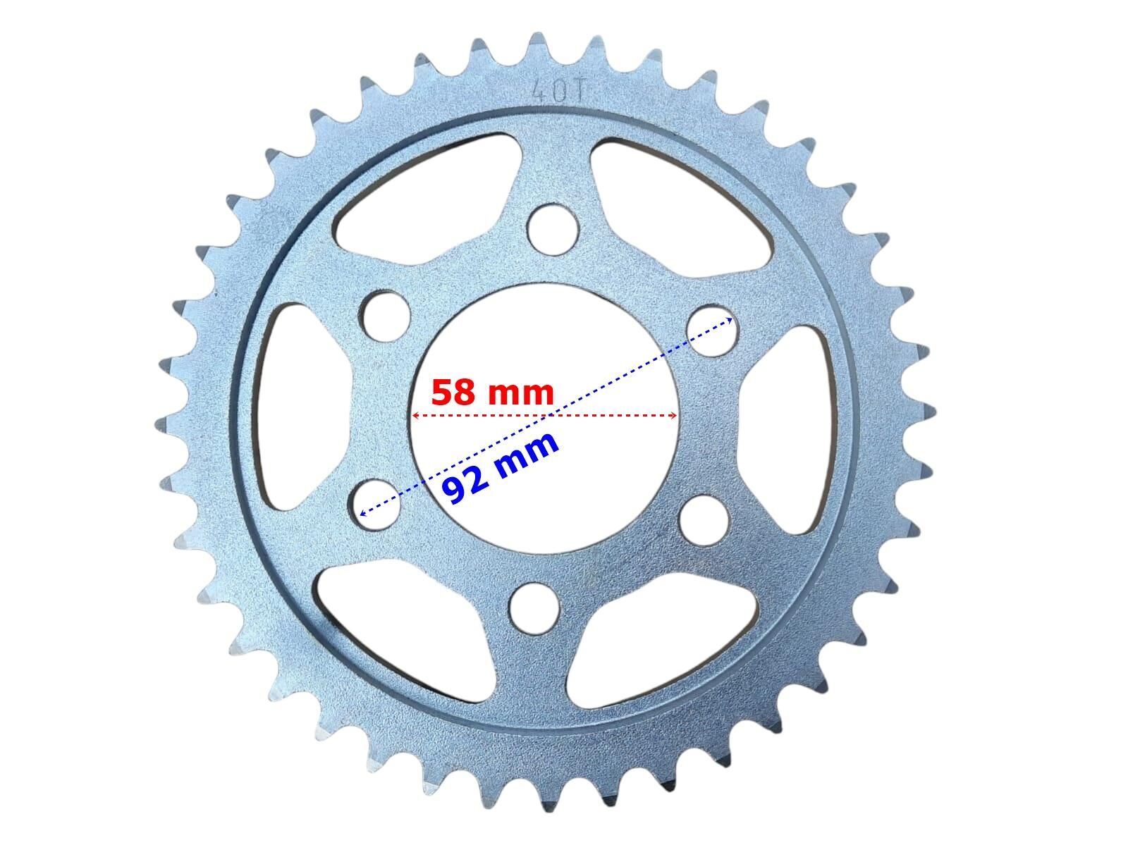 Rks Srk125 Arka Dişli 428-40T İç 58 Mm 6 Delik