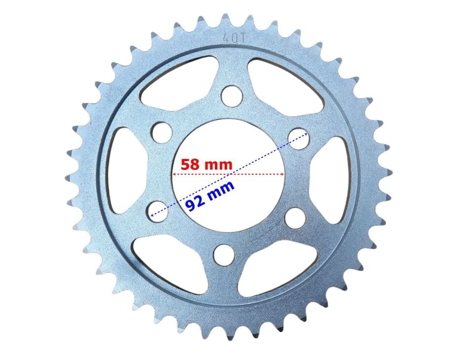 Rks Srk125 Arka Dişli 428-40T İç 58 Mm 6 Delik Öm